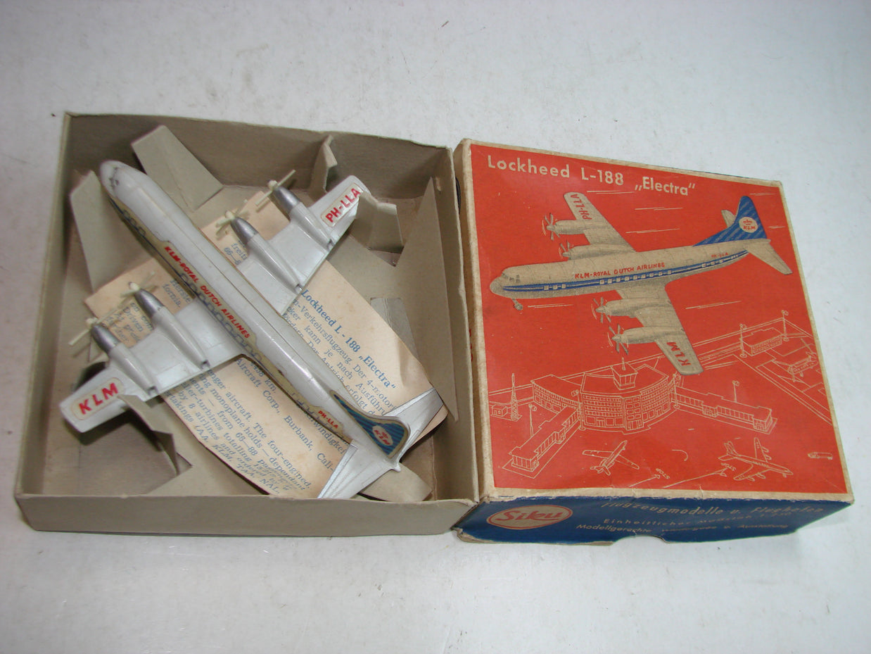 LB - Siku Plastik 1:250, F 18 a, Lockheed L-188, Electra, "Dutch Airlines" ,ovp, von 1954