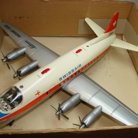 SE1 - Schuco, Elektro Radiant 5600, Blech Flugzeug, Swissair, ovp, von 1954