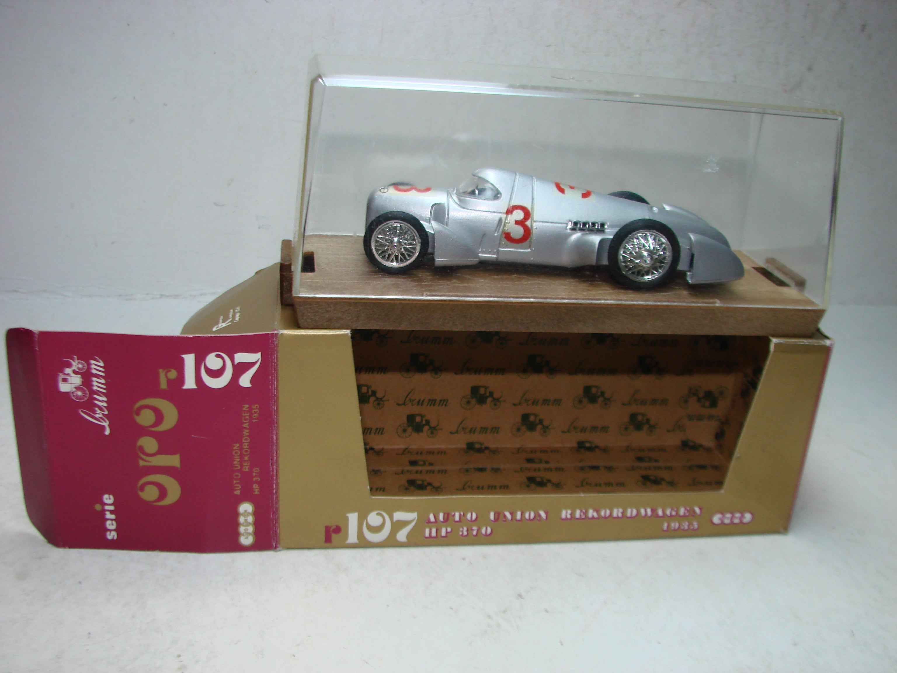SE1 - Brumm ORO, r107, 1:43, Auto Union Rekordwagen, ovp, unbenutzt (3)