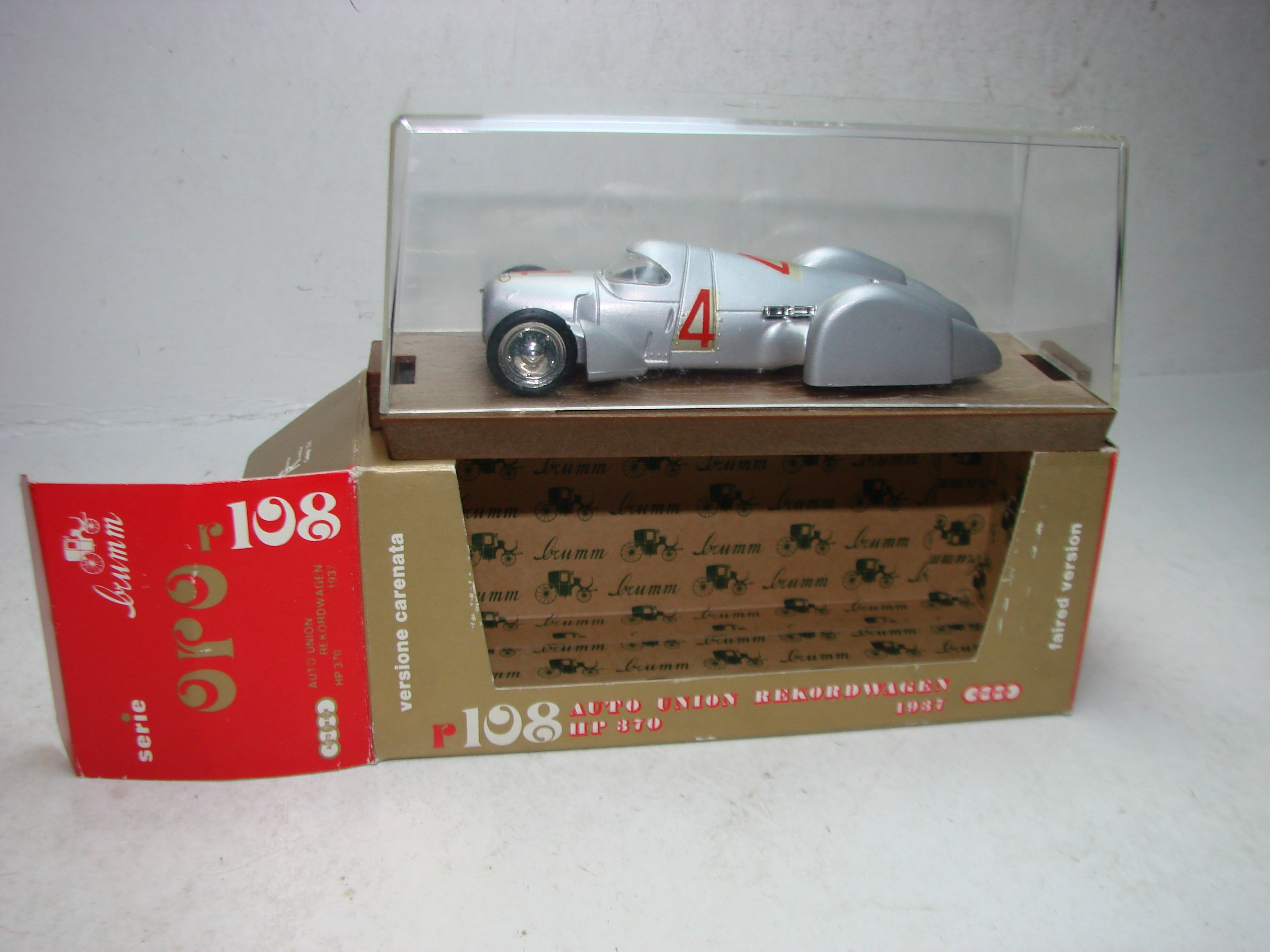 SE1 - Brumm ORO, r108, 1:43, Auto Union Rekordwagen, ovp, unbenutzt (4)