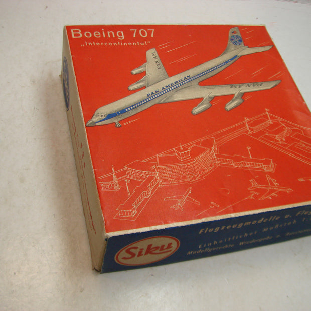 LB - Siku Plastik 1:250, F3a, Flugzeug, Boeing 707, Pan American, ovp, von 1954