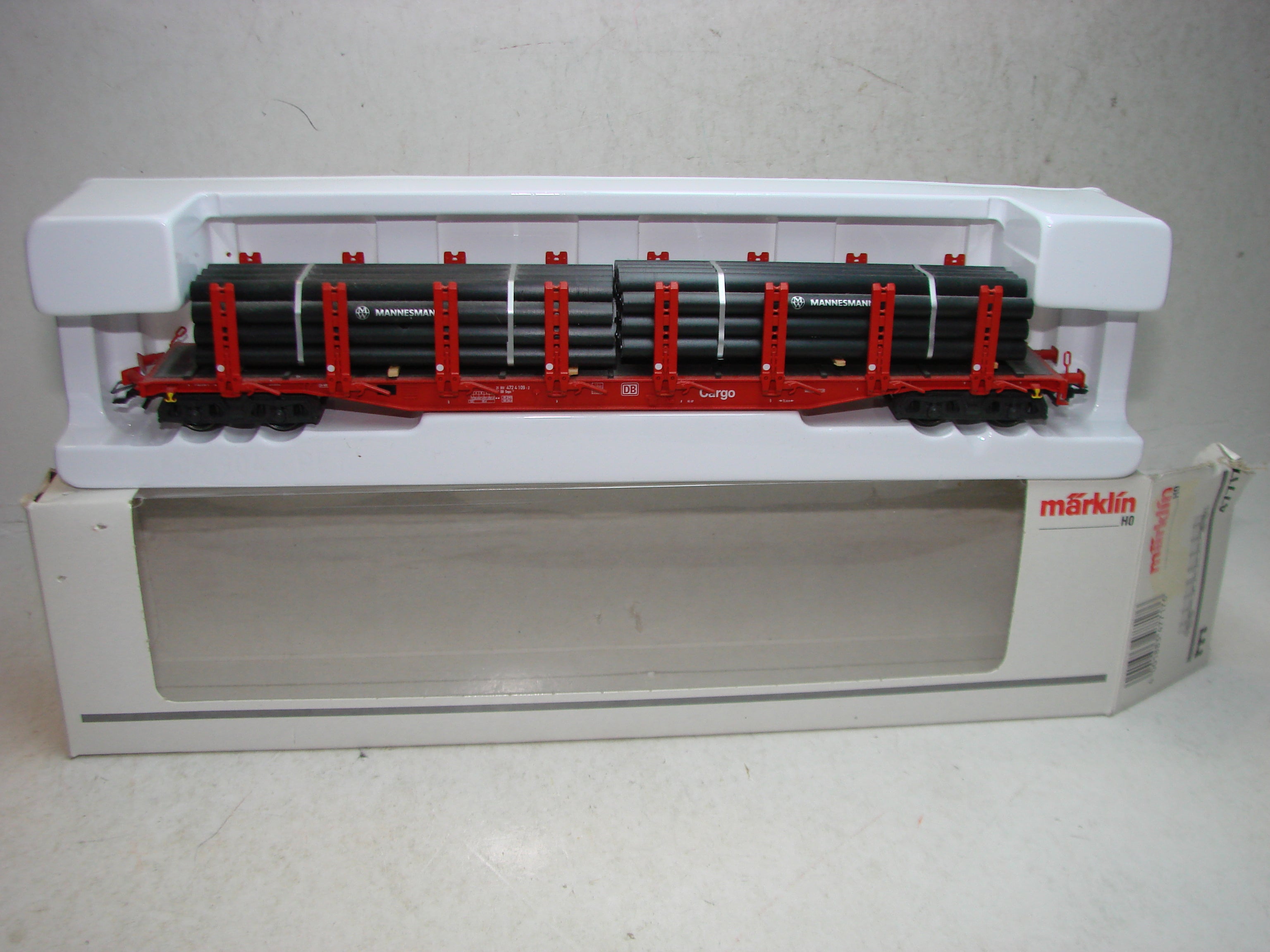 BU, Märklin, 47717, 4 Achs Rungenwagen Cargo, Mannesmann Röhren, ovp, ..1