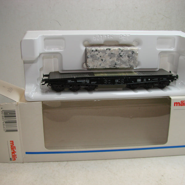 BU, Märklin, 48663, Schwerlast Flachwagen, mit Granitblock, ovp