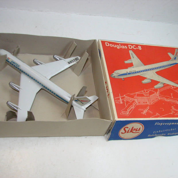 LB - Siku Plastik 1:250, F 19 b , Flugzeug, Douglas DC-8,United Airlines, ovp, von 1954