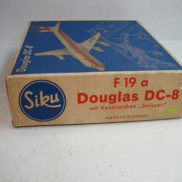 LB - Siku Plastik 1:250, F 19 a , Flugzeug, Douglas DC-8, "Swissair", ovp, von 1954
