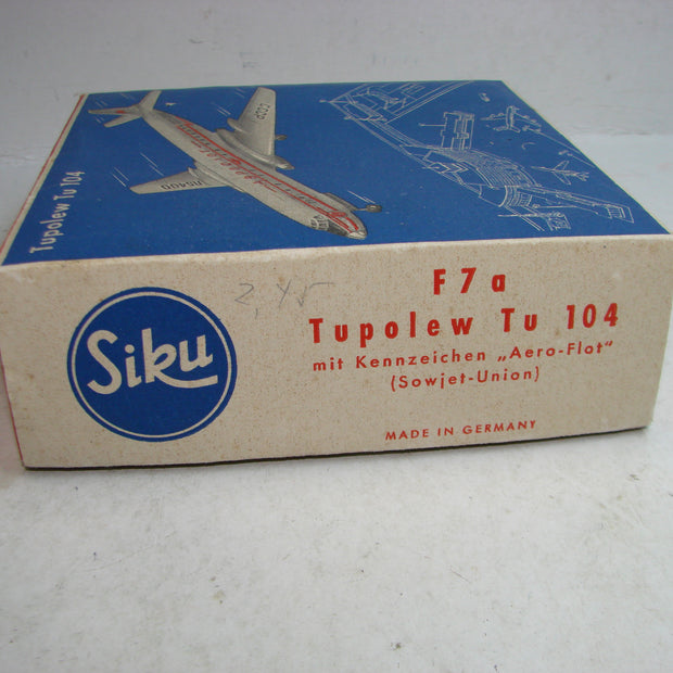 LB - Siku Plastik 1:250, F 7 a , Flugzeug, Tupolew Tu 104, CCCP, ovp, von 1954
