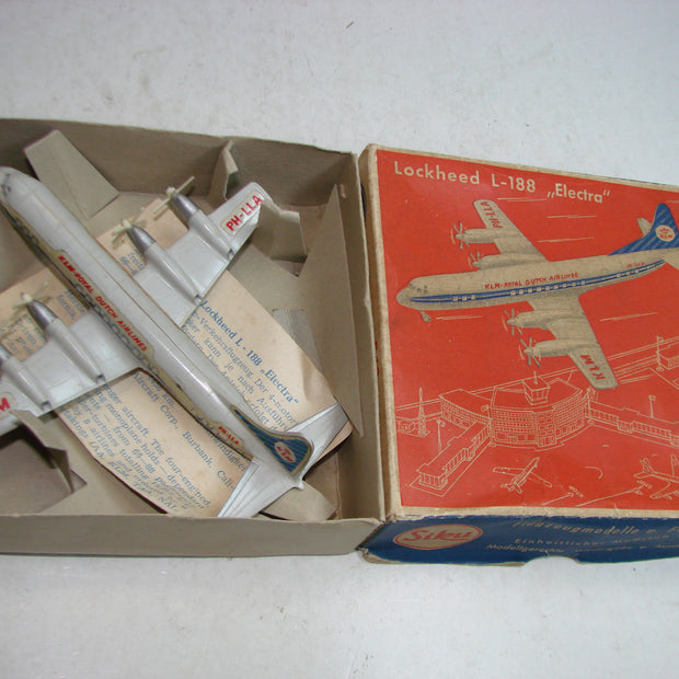 LB - Siku Plastik 1:250, F 18 a, Lockheed L-188, Electra, "Dutch Airlines" ,ovp, von 1954
