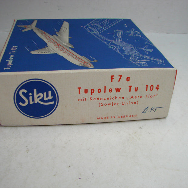 LB - Siku Plastik 1:250, F 7 a, Tupolew Tu 104, Aero Flot, CCCP,ovp, von 1954