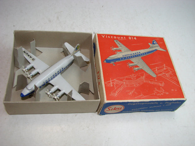 LB - Siku Plastik 1:250, F 17 a , Viscount 814, "Lufthansa",ovp, von 1954