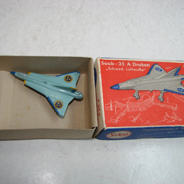 LB - Siku Plastik 1:250, F 34 a, SAAB -35 A Draken, Schwed. Luftwaffe ,ovp, von 1954