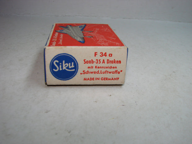 LB - Siku Plastik 1:250, F 34 a, SAAB -35 A Draken, Schwed. Luftwaffe ,ovp, von 1954