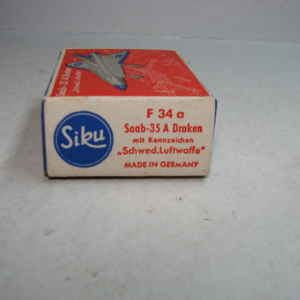 LB - Siku Plastik 1:250, F 34 a, SAAB -35 A Draken, Schwed. Luftwaffe ,ovp, von 1954
