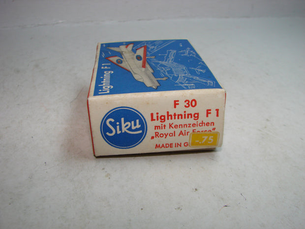 LB - Siku Plastik 1:250, F 30, Lightning F1, "Royal Air Force" ,ovp, von 1954