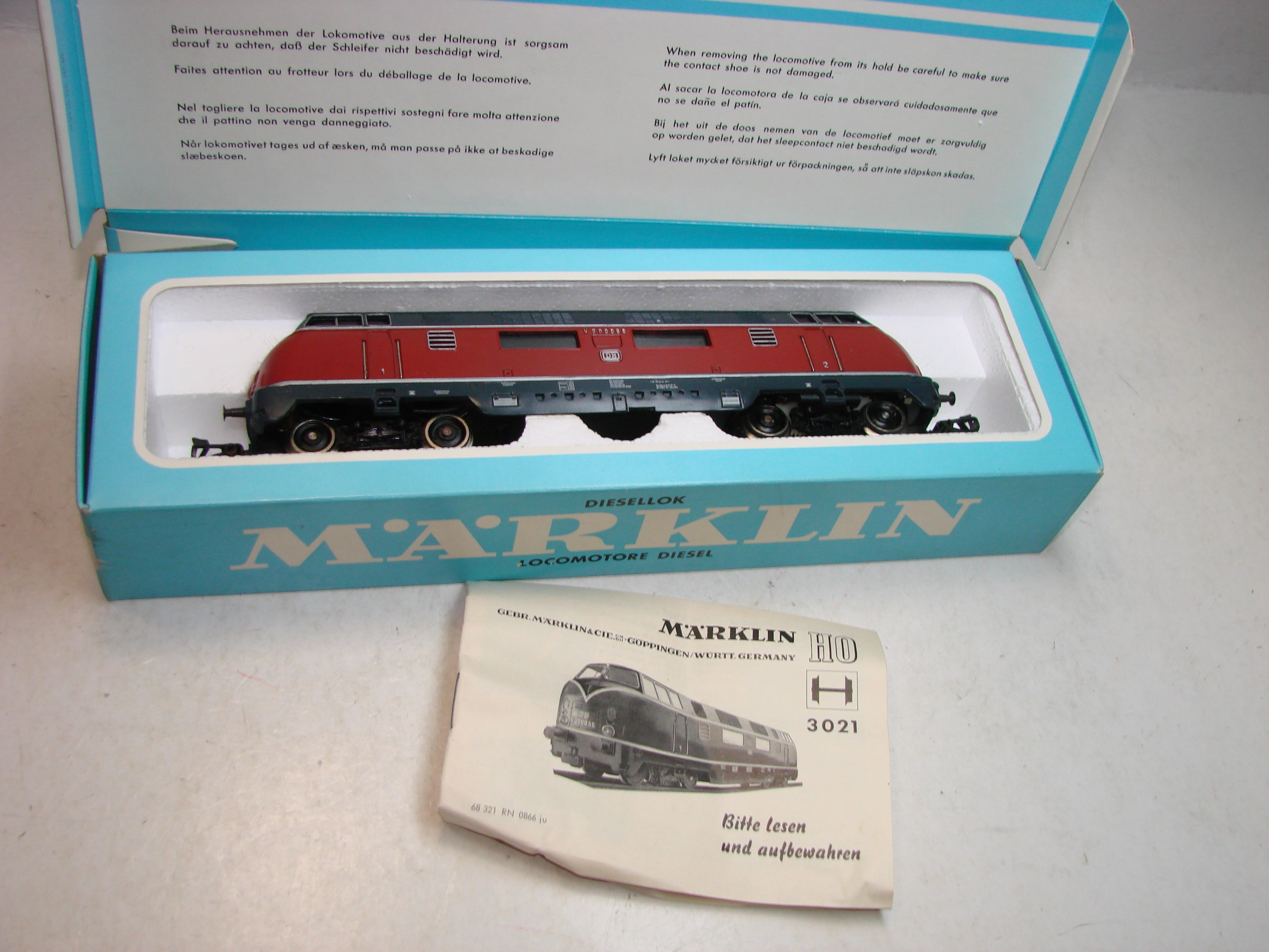 KL7, Märklin, 3021, Diesellok BR V 200 056, von 1966, ovp, Neuwertig