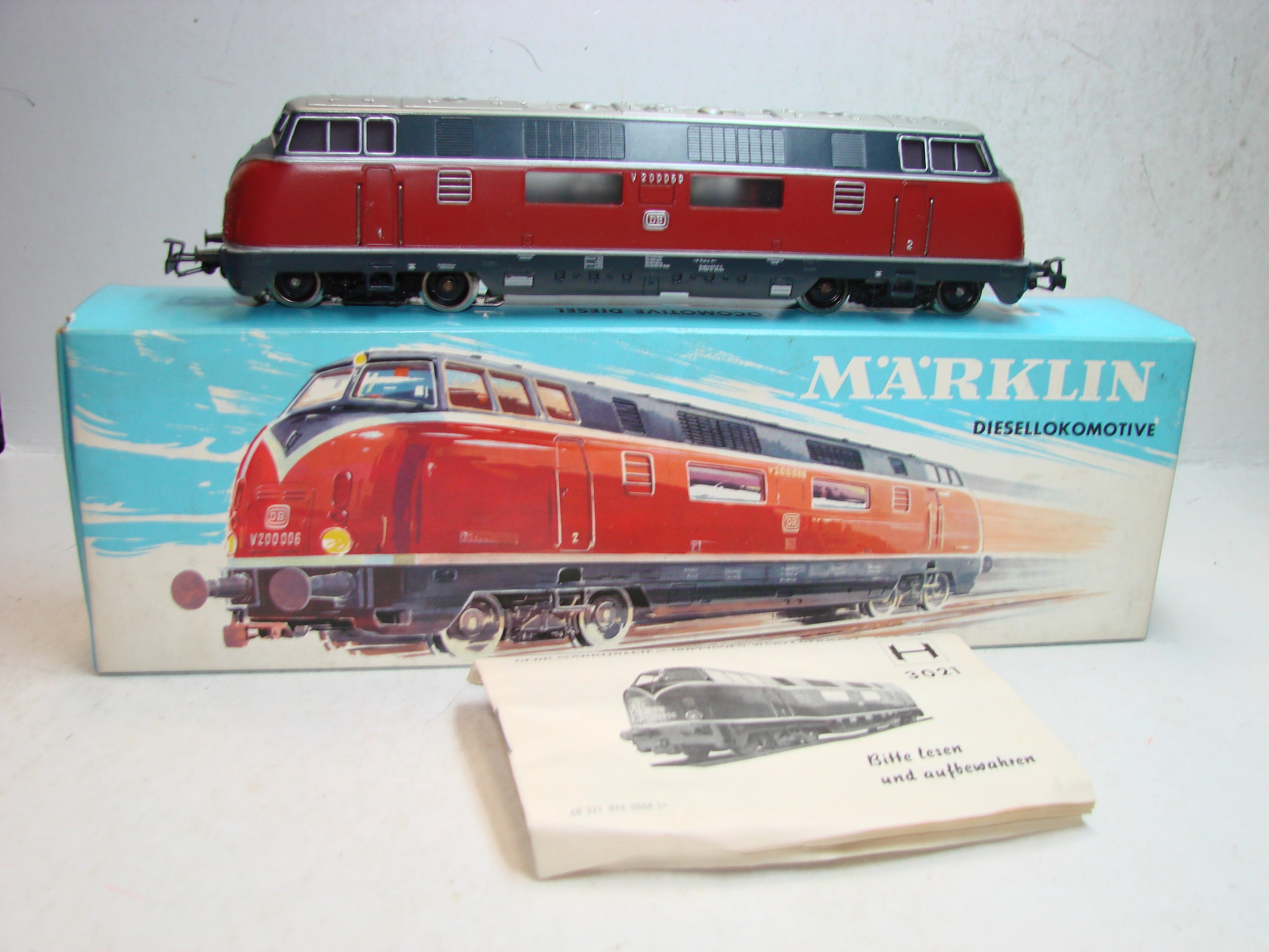 KL7, Märklin, 3021, Diesellok BR V 200 056, von 1966, ovp, Neuwertig