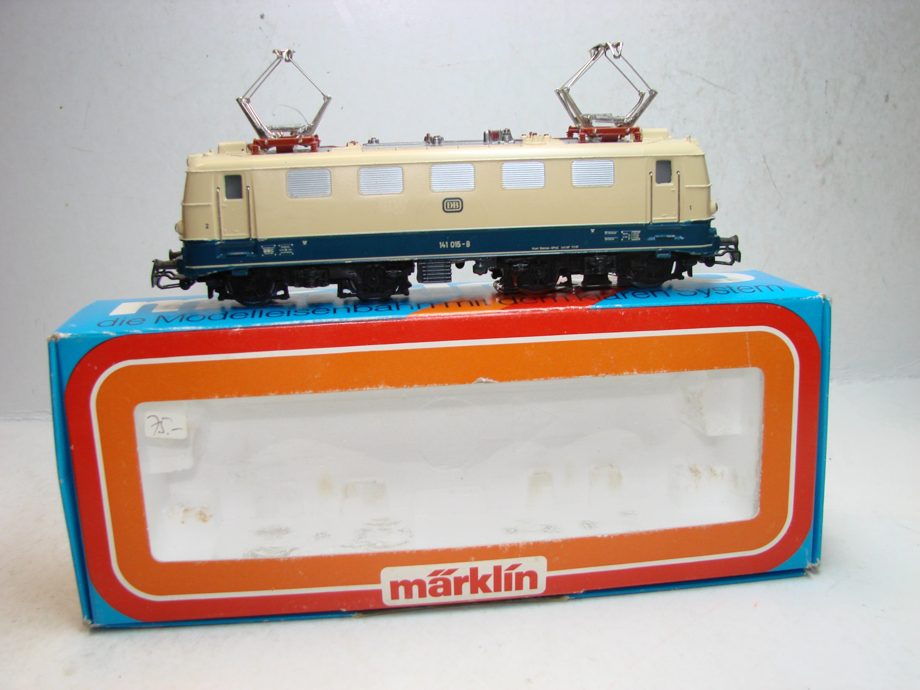KL7, Märklin, 3034, E-Lok BR 141 015-8, türkis/beige, ovp, top