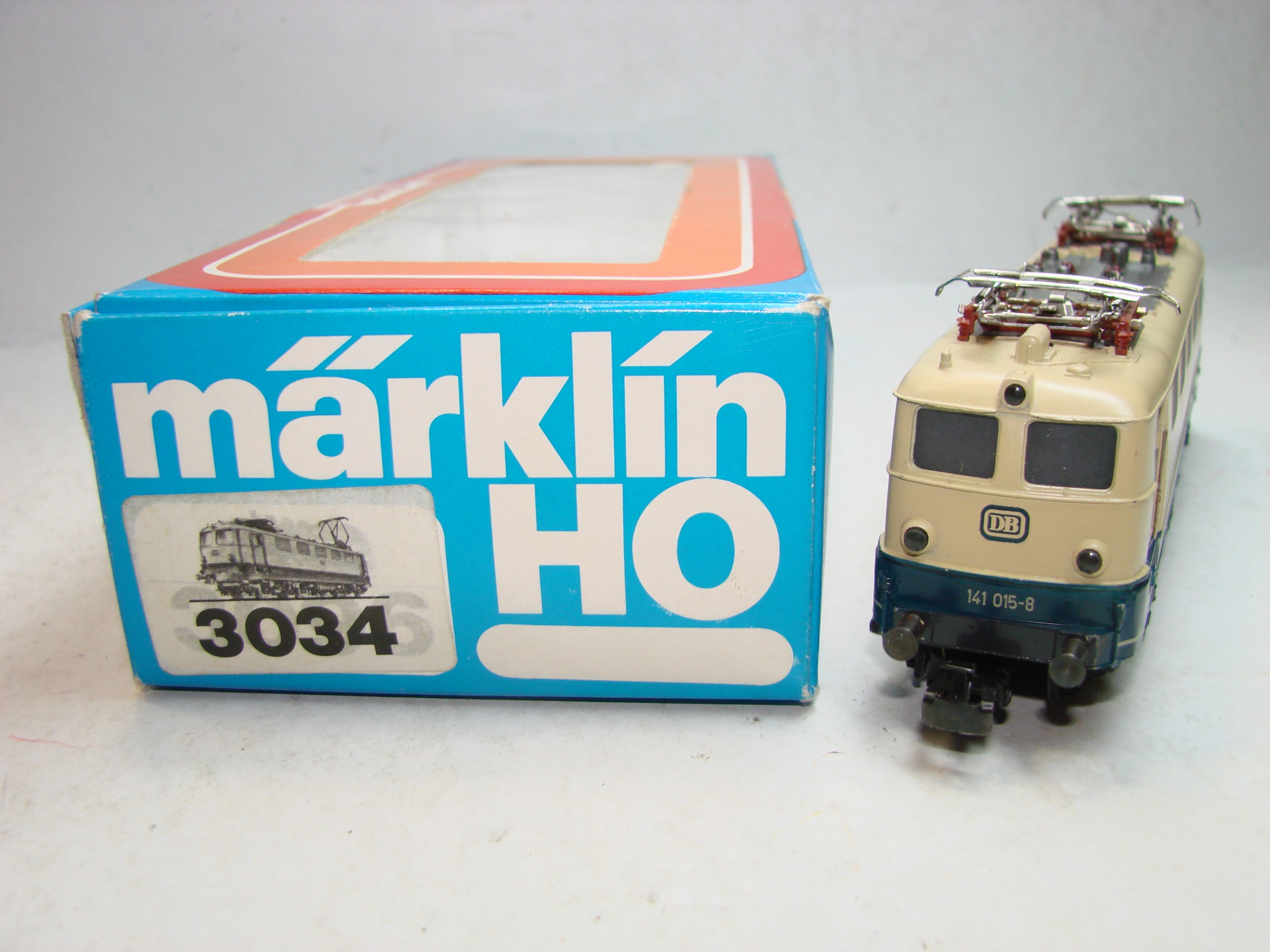 KL7, Märklin, 3034, E-Lok BR 141 015-8, türkis/beige, ovp, top