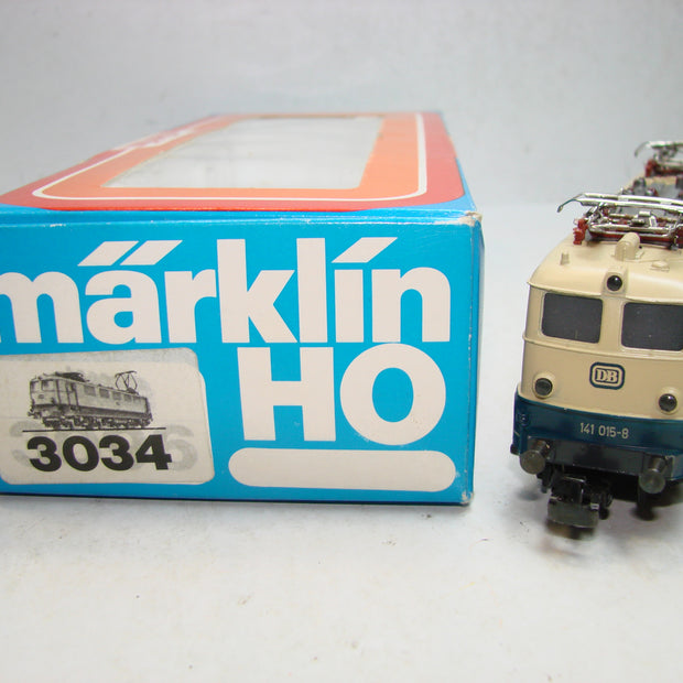KL7, Märklin, 3034, E-Lok BR 141 015-8, türkis/beige, ovp, top