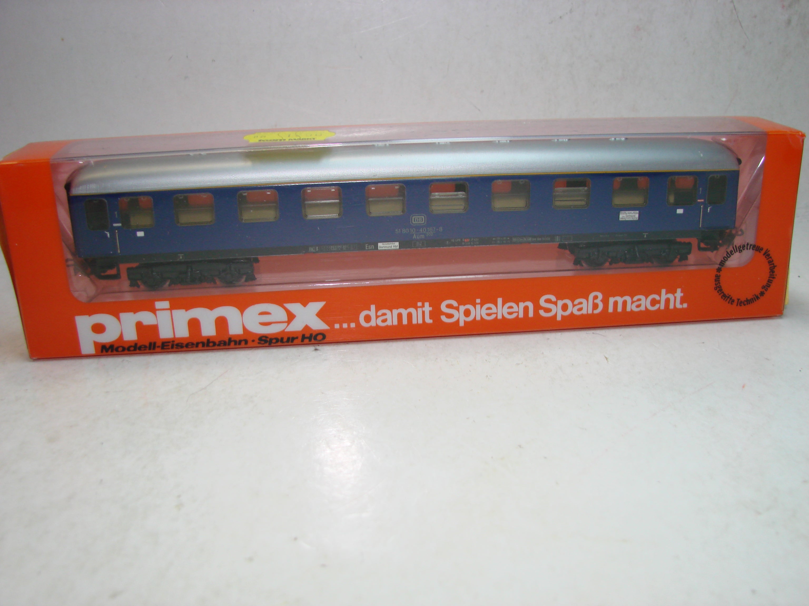 KL7, Märklin Primex, 4011, D-Zug-Personenwagen, blau, 1. Klasse,  ungeöffnete OVP, Neuwertig